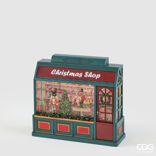 Negozio di Natale Musicale EDG Enzo de Gasperi Multicolor con LED 22 x 8 x 22 cm