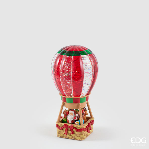 Carillon Musicale EDG Enzo de Gasperi Mongolfiera con LED Bianco e Rosso 12 x 25 cm