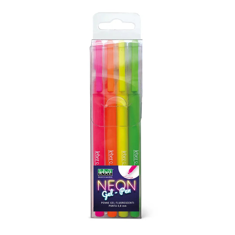 Penne a Gel Lebez Neon Set - 4 pezzi