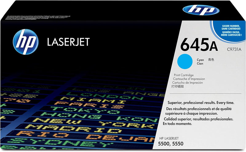 Toner Originale LaserJet HP 645A Ciano