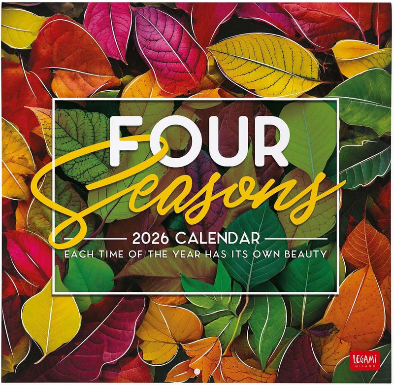 Calendario da Parete 12 Mesi Legami con Planner Annuale 2026 4 Seasons 30 x 29 cm