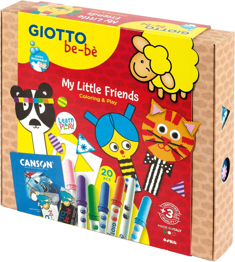 Set Gioco Creativo Giotto Be-Bè My Little Friends con Pennarelli, Pasta Modellabile e Accessori - 14 pezzi