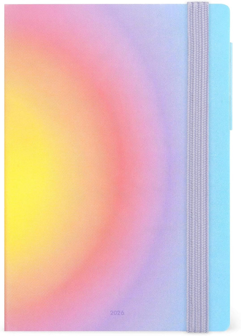 Agenda 12 Mesi Legami Settimanale Medium con Notebook 2026 Aura con Chiusura ad Elastico