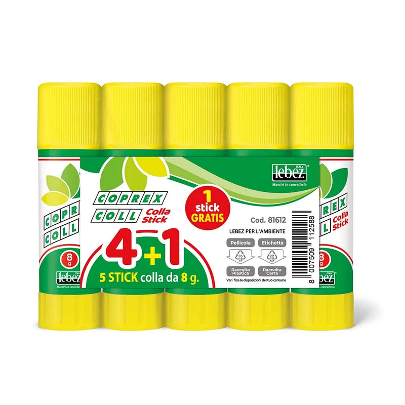 Colla Stick Lebez Coprex Piccola 8 gr - 5 pezzi (1 OMAGGIO)