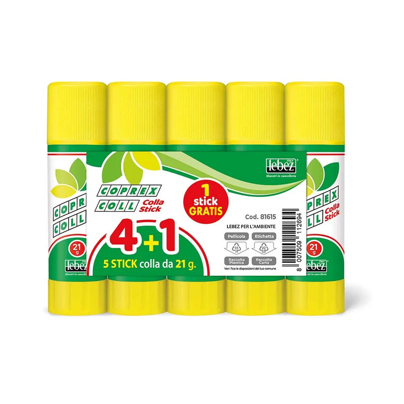Colla Stick Lebez Coprex Media 21 gr - 5 pezzi (1 OMAGGIO)