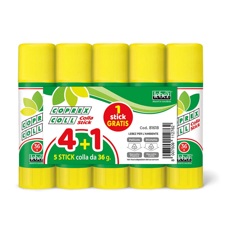 Colla Stick Lebez Coprex Grande 36 gr - 5 pezzi (1 OMAGGIO)