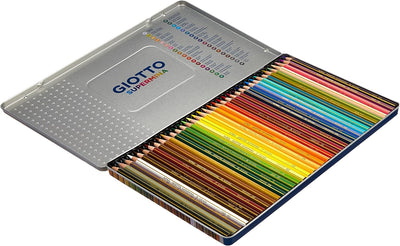 Pastelli in Legno Giotto Supermina con Cofanetto in Metallo - 36 pezzi