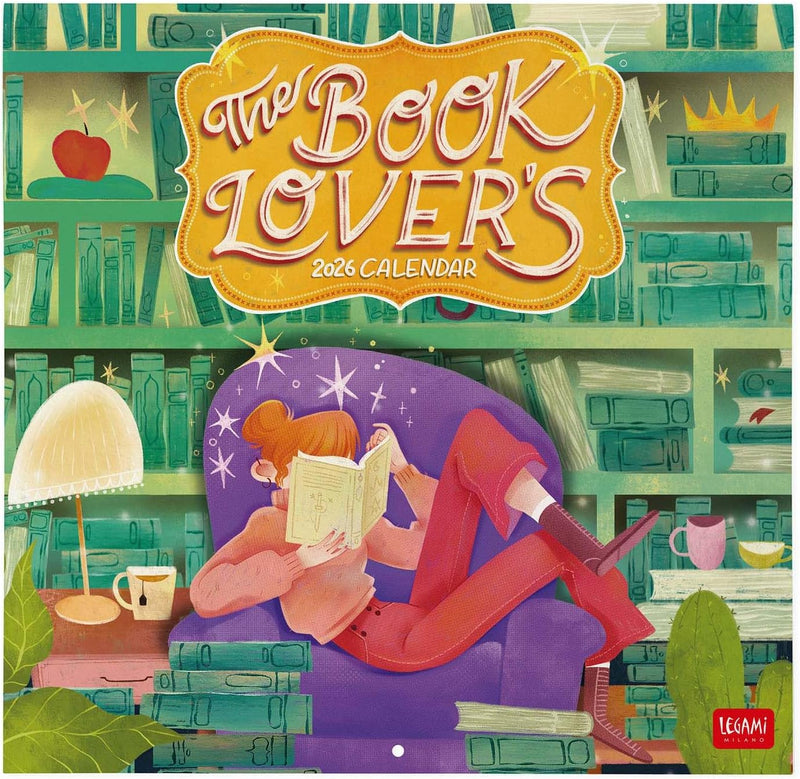Calendario da Parete 12 Mesi Legami con Planner Annuale 2026 Book Lover&
