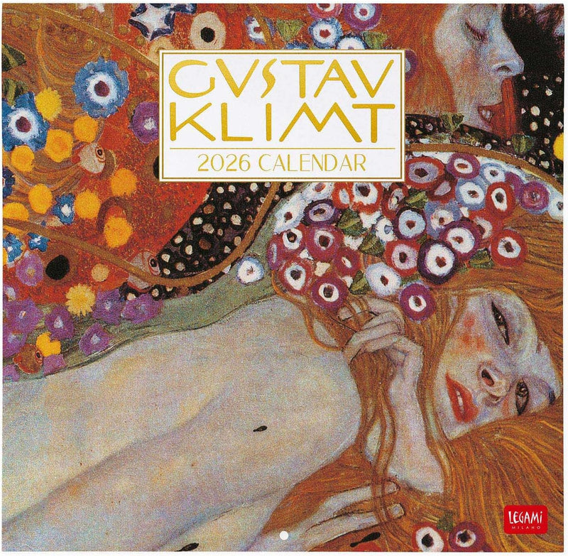 Calendario da Parete 12 Mesi Legami con Planner Annuale 2026 Gustav Klimt 30 x 29 cm