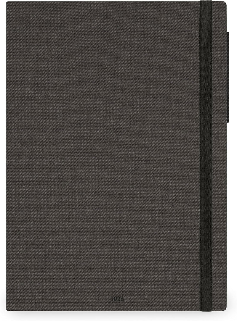 Agenda 12 Mesi Legami Settimanale Maxi 2026 Deep Graphite con Chiusura ad Elastico