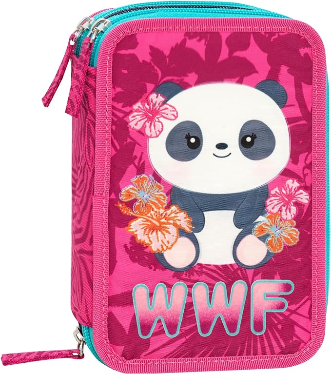 Astuccio Corredo 3 Zip WWF Illustrato Panda