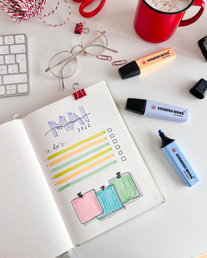 Evidenziatori Stabilo Boss Original Pastel Deskset - 15 pezzi