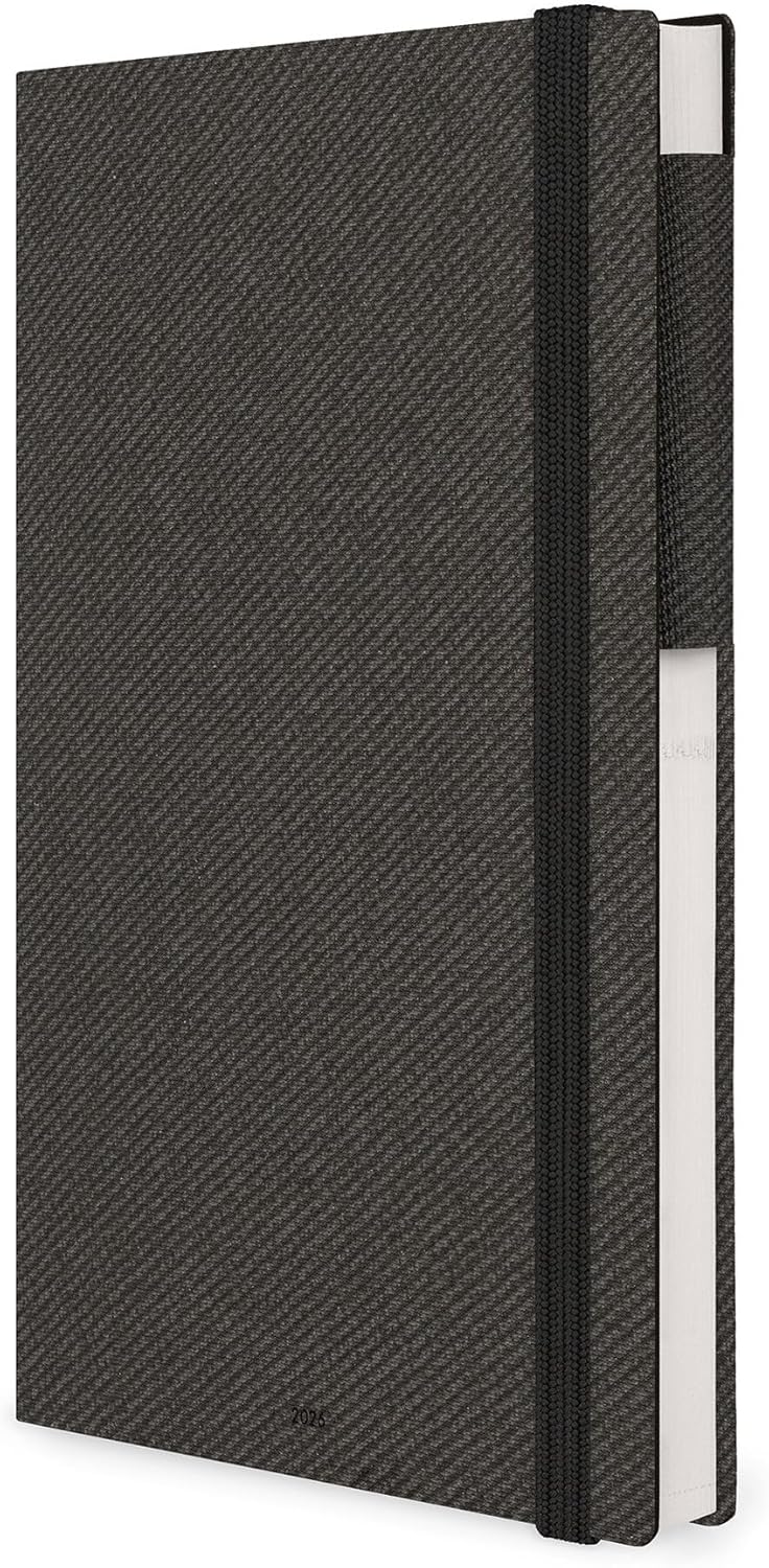 Agenda 12 Mesi Legami Giornaliera e Settimanale Large 2026 Deep Graphite con Chiusura ad Elastico