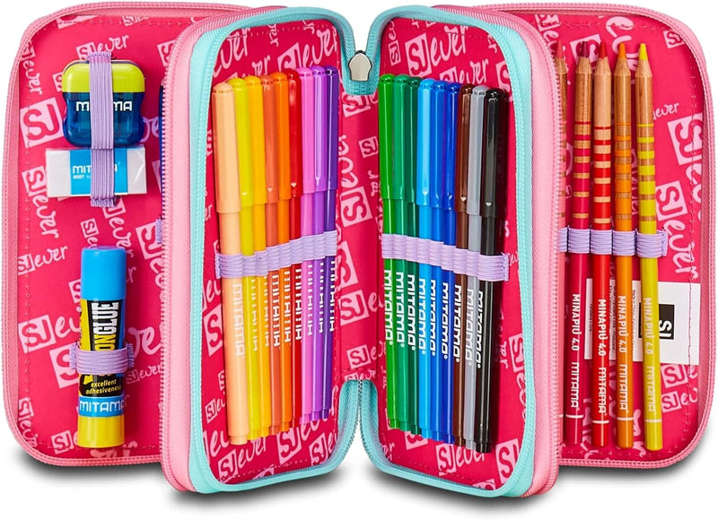 Astuccio 3 Zip Sj Gang Sj Ever Style Jam Gang Multiheart Girl