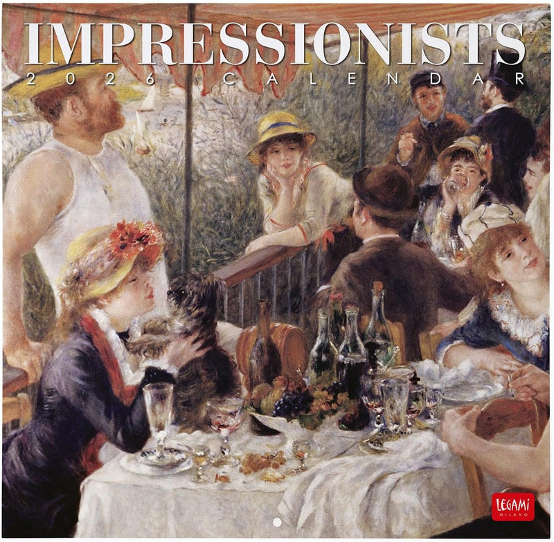 Calendario da Parete 12 Mesi Legami con Planner Annuale 2026 Impressionists 30 x 29 cm