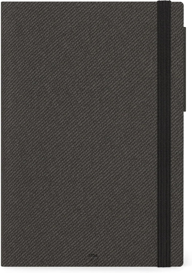 Agenda 12 Mesi Legami Giornaliera Large 2026 Deep Graphite con Chiusura ad Elastico