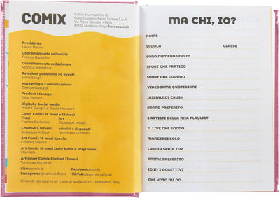Diario 16 Mesi 25/26 Special Comix Mini Rosa