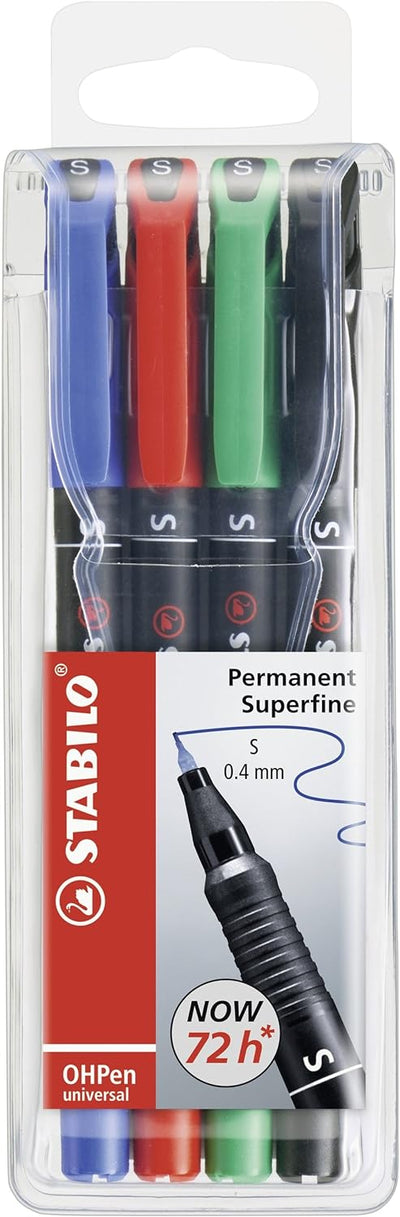 Pennarelli Stabilo OHPen 841 Tratto Super Fine 0,4 mm - 4 pezzi