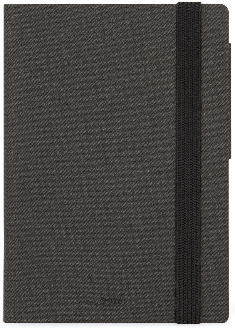 Agenda 12 Mesi Legami Giornaliera Small 2026 Deep Graphite con Chiusura ad Elastico