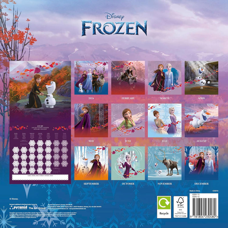 Calendario 2025 Frozen 30 x 30 cm