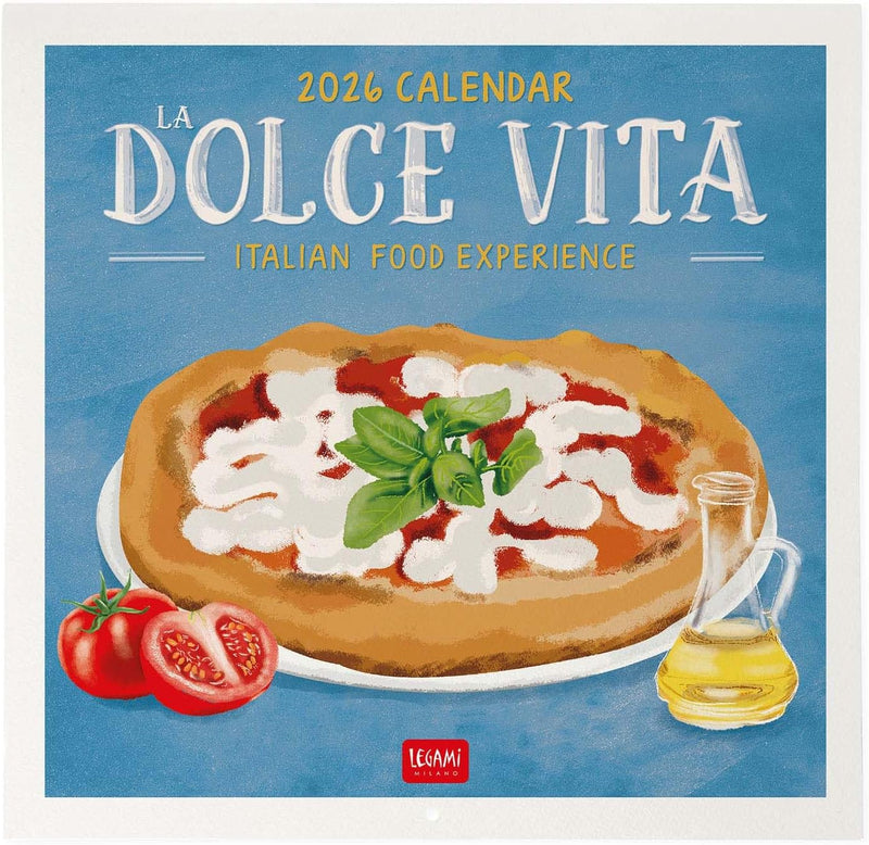 Calendario da Parete 12 Mesi Legami con Planner Annuale 2026 La Dolce Vita 30 x 29 cm