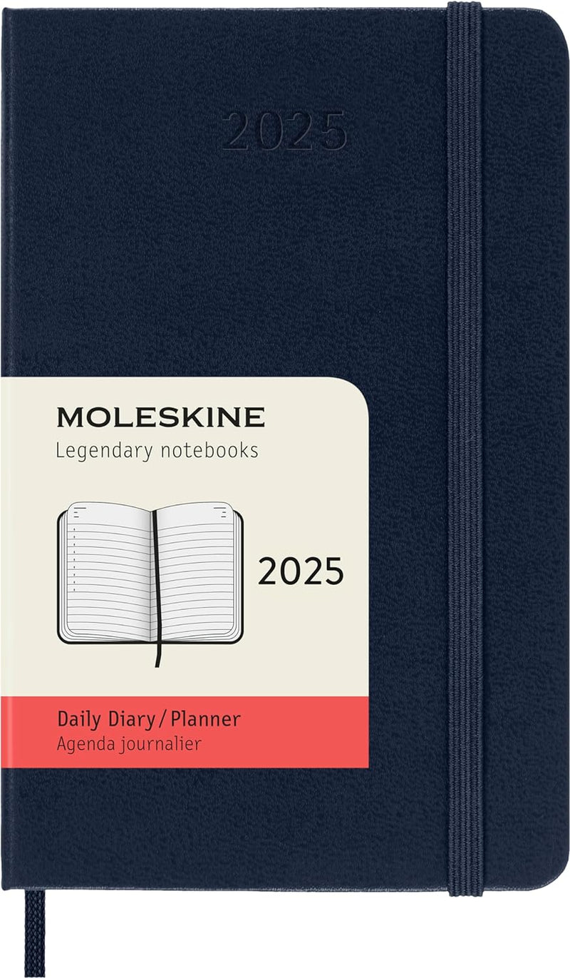 Agenda 12 Mesi Giornaliera Pocket con Copertina Rigida Moleskine 2025