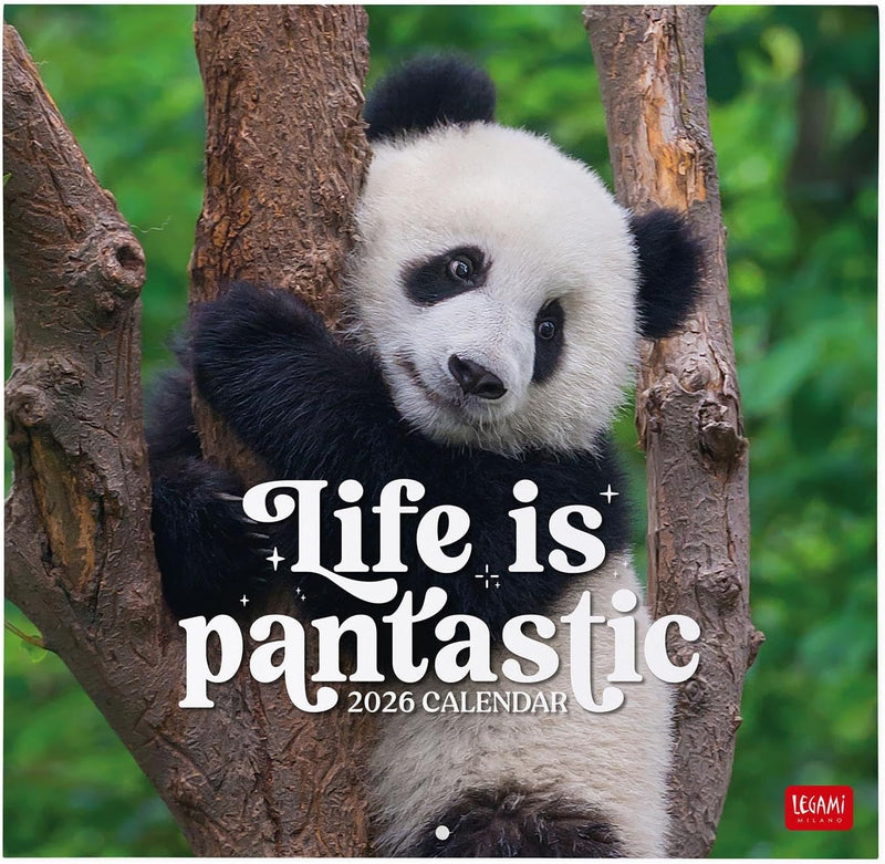 Calendario da Parete 12 Mesi Legami con Planner Annuale 2026 Life is Pantastic 30 x 29 cm