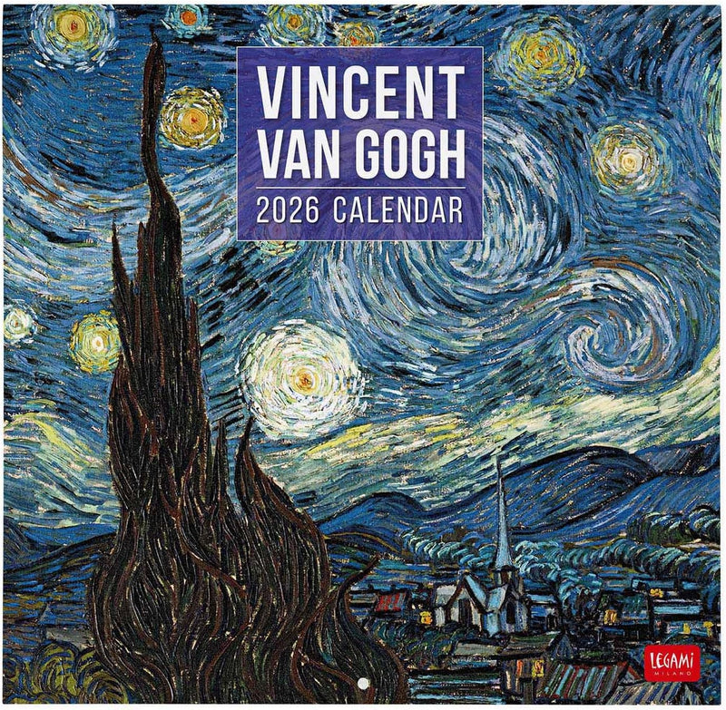 Calendario da Parete 12 Mesi Legami con Planner Annuale 2026 Vincent Van Gogh 30 x 29 cm