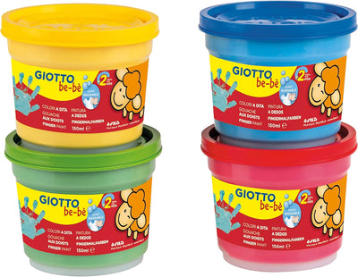 Kit Colori a Dita Lavabili Giotto Bebè - 4 pezzi