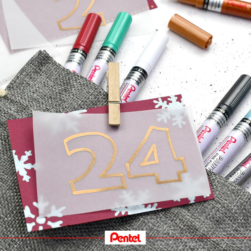 Marcatore Permanente Pentel Paint MSP10 a Vernice con Tratto 1,5 mm Bianco