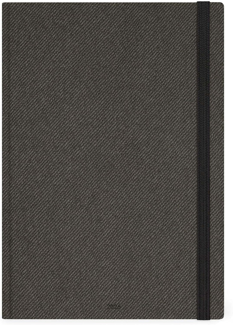 Agenda 13 Mesi Legami Giornaliera Maxi 2026 Deep Graphite con Chiusura ad Elastico