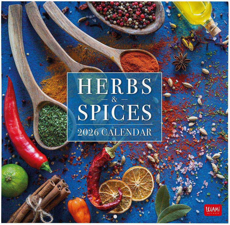 Calendario da Parete 12 Mesi Legami con Planner Annuale 2026 Herbs & Spices 30 x 29 cm