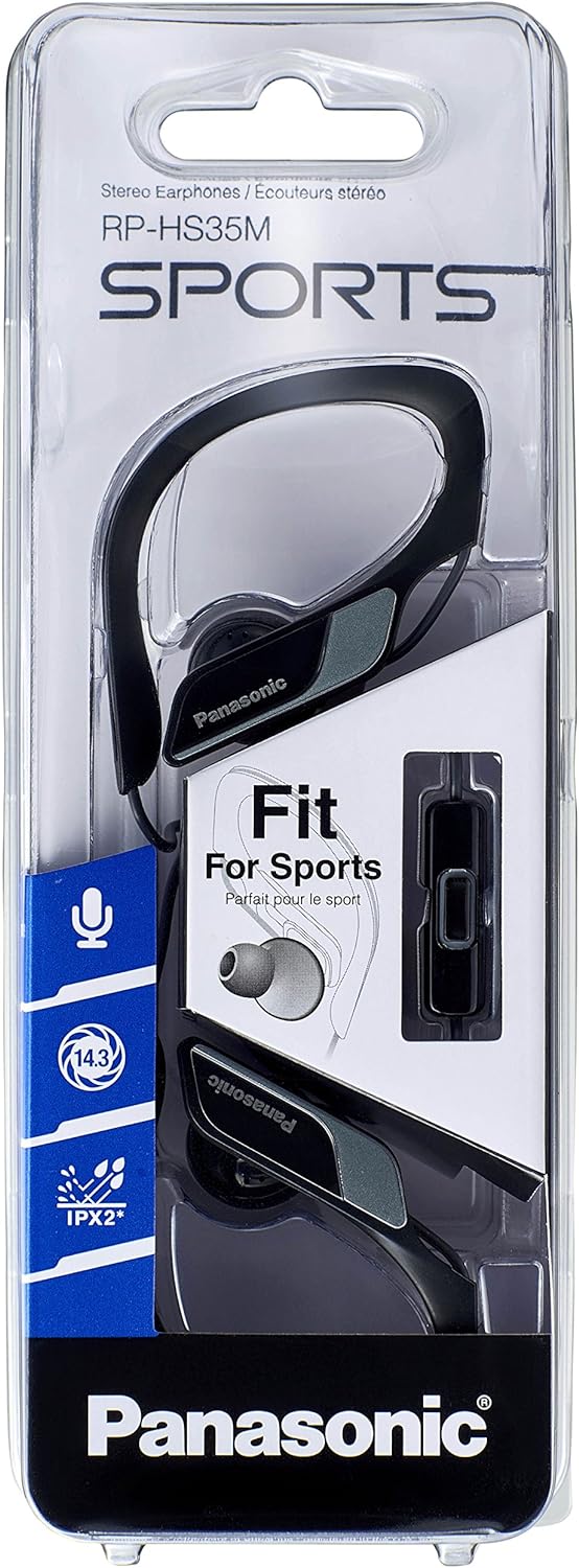 Cuffie Sport in-Ear Panasonic RP-HS35M Nero con Microfono