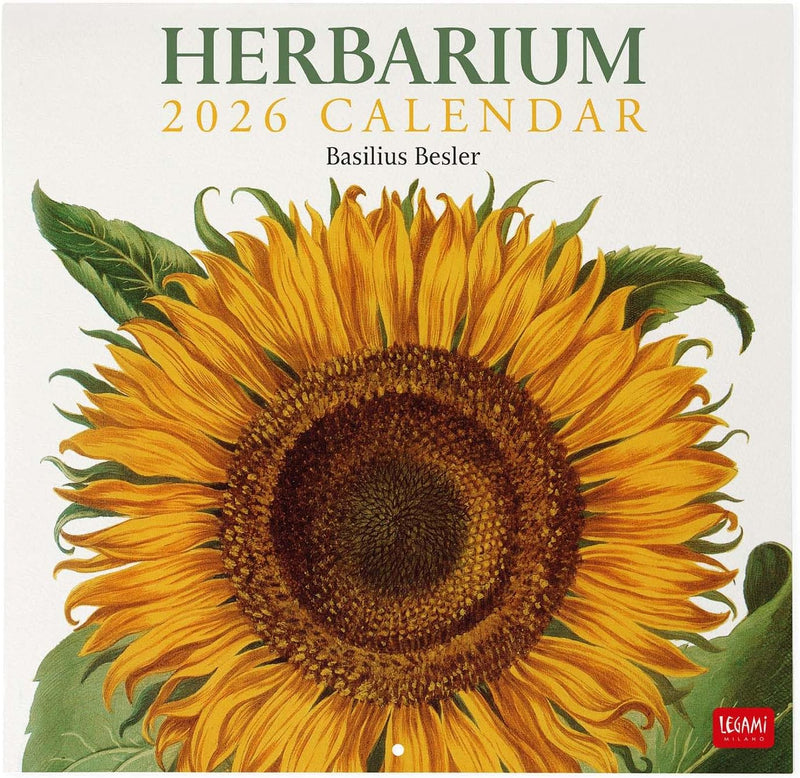 Calendario da Parete 12 Mesi Legami con Planner Annuale 2026 Herbarium 30 x 29 cm