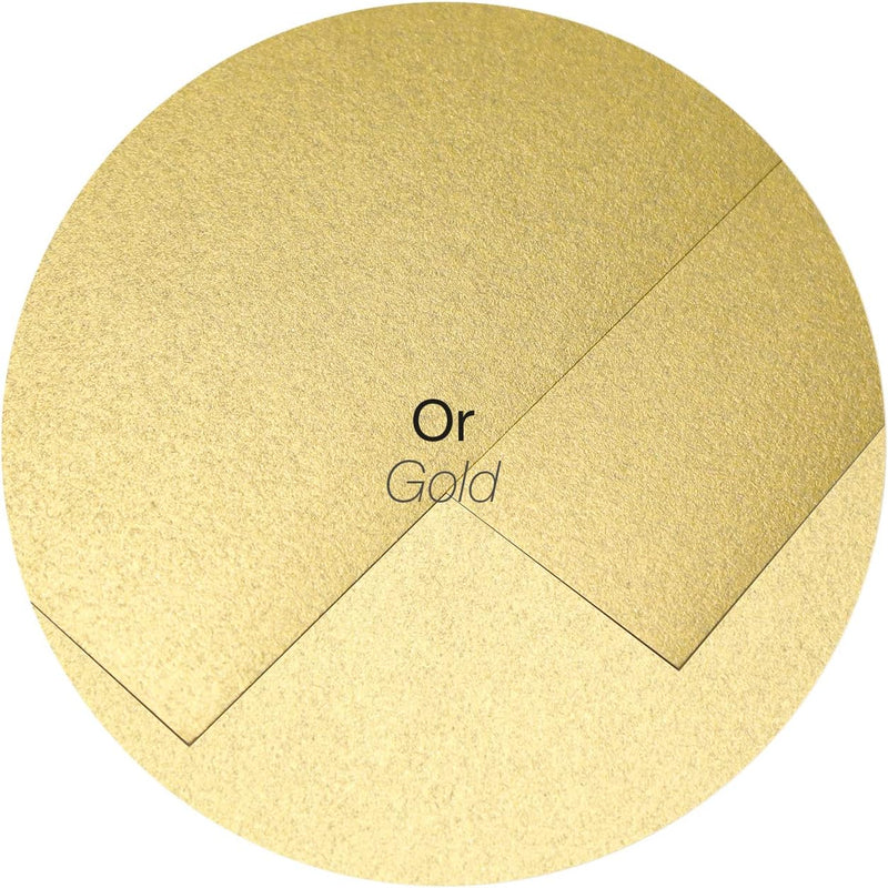 Cartoncini Pollen Clairefontaine Perlato per Biglietti Auguri 210 gr / 10 x 21 cm / Oro / 25 pezzi