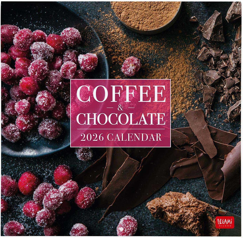 Calendario da Parete 12 Mesi Legami con Planner Annuale 2026 Coffee & Chocolate 30 x 29 cm