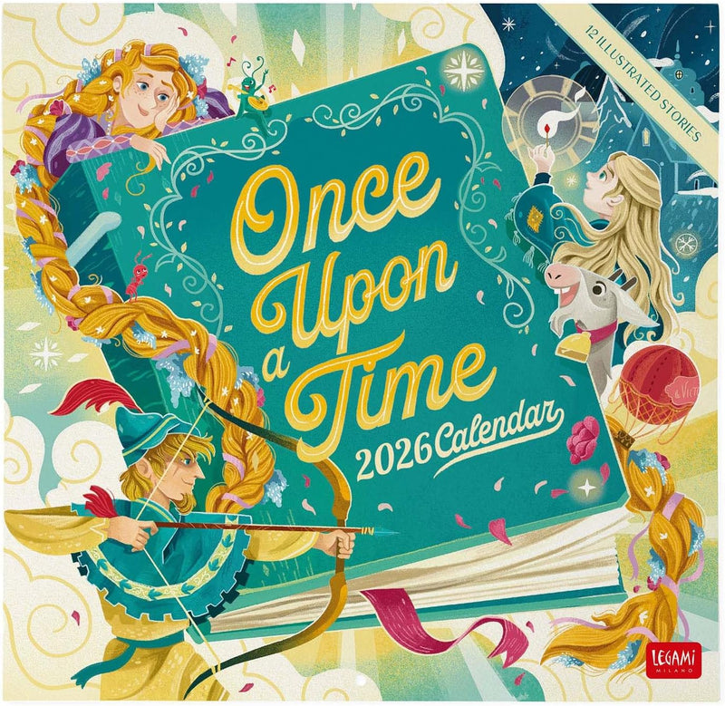 Calendario da Parete 12 Mesi Legami con Planner Annuale 2026 Once Upon a Time 30 x 29 cm