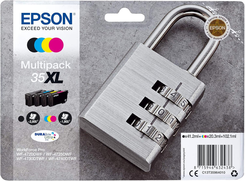 Multipack Cartuccia Originale Epson 35 XL C+M+Y+K