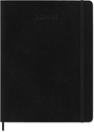 Agenda 18 Mesi Settimanale XL con Copertina Morbida Nero Moleskine 2025