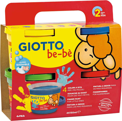 Kit Colori a Dita Lavabili Giotto Bebè - 4 pezzi