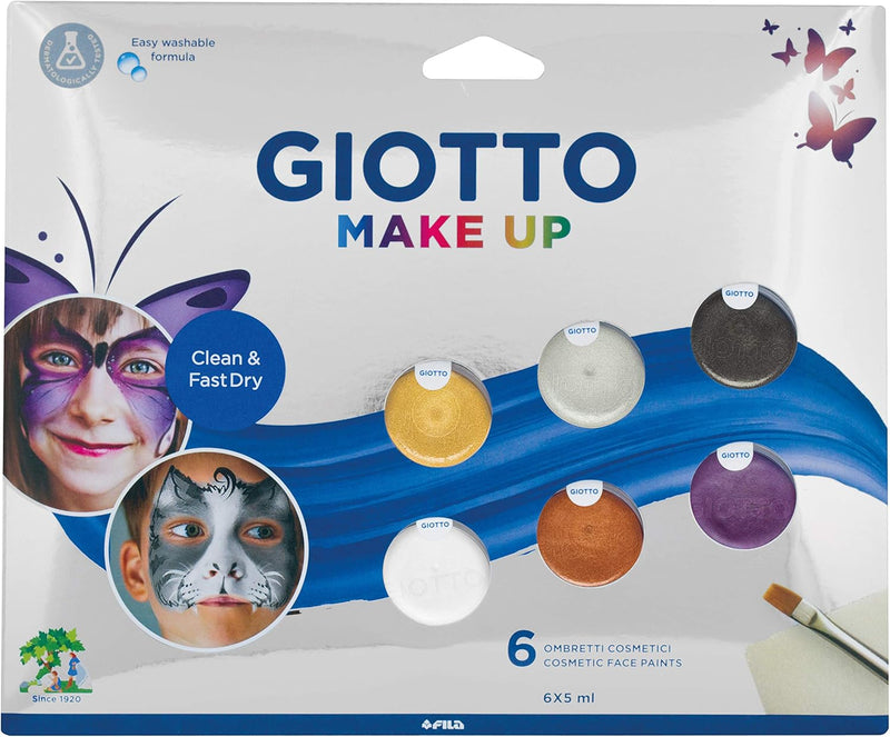Make Up Giotto Face Paint Metallic 5 ml - 6 pezzi
