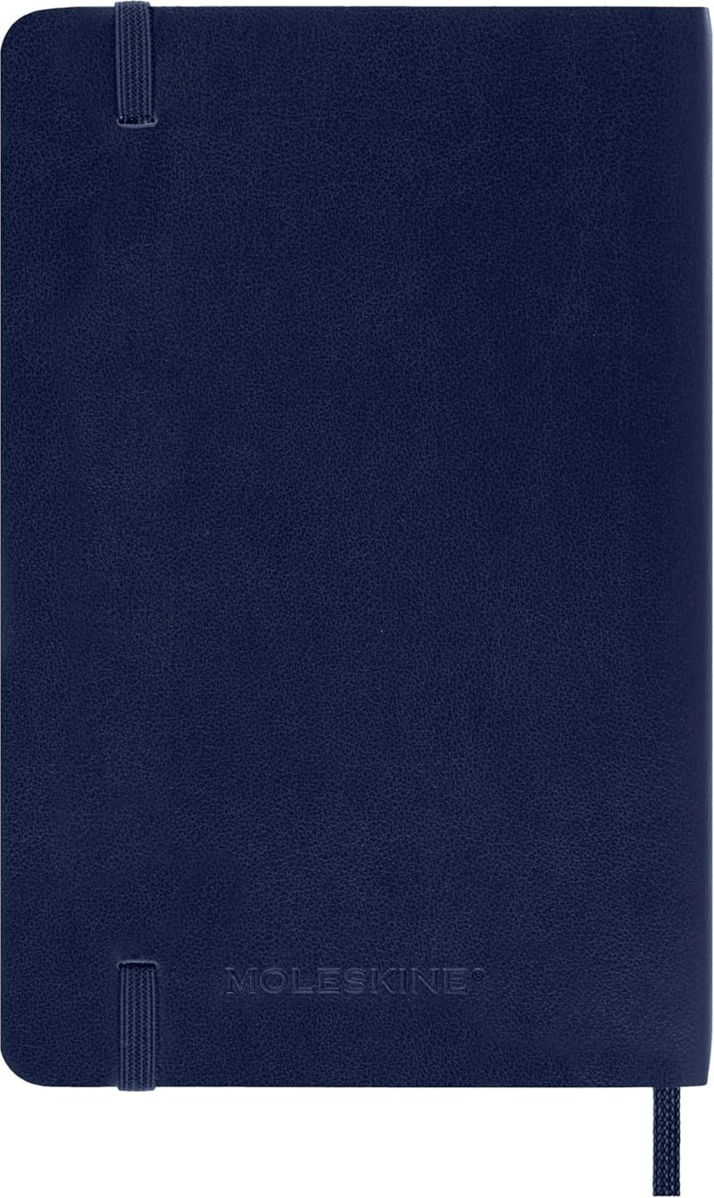 Agenda 18 Mesi Settimanale Moleskine Pocket con Copertina Morbida Blu Zaffiro 2026