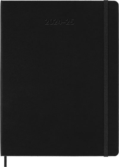 Agenda 18 Mesi Settimanale XL con Copertina Rigida Nero Moleskine 2025