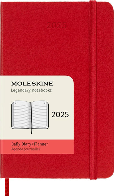 Agenda 12 Mesi Giornaliera Pocket con Copertina Rigida Moleskine 2025