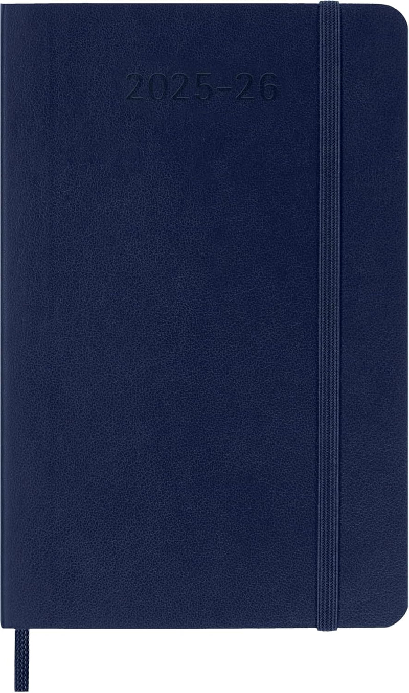 Agenda 18 Mesi Settimanale Moleskine Pocket con Copertina Morbida Blu Zaffiro 2026