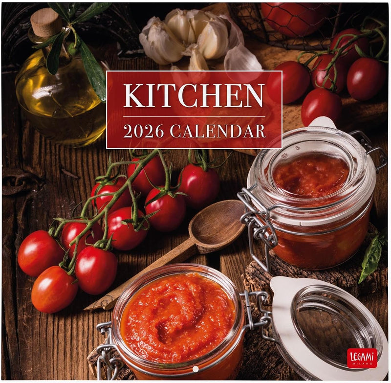 Calendario da Parete 12 Mesi Legami con Planner Annuale 2026 Kitchen 30 x 29 cm
