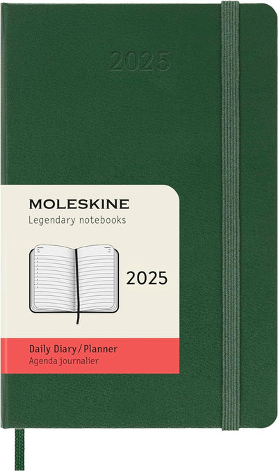 Agenda 12 Mesi Giornaliera Pocket con Copertina Rigida Moleskine 2025