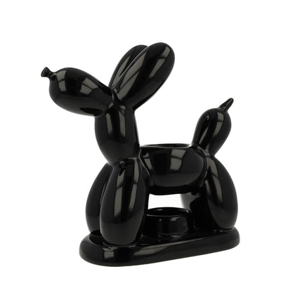 Brucia Essenze in Ceramica Balloon Dog Nero Opaco 22 x 10 x 23 cm
