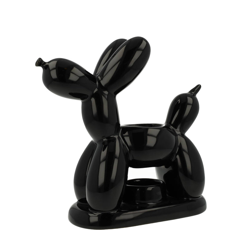 Brucia Essenze in Ceramica Balloon Dog Nero Opaco 22 x 10 x 23 cm