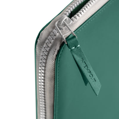 Portablocco Intempo Dox in Ecopoelle Verde con Zip
